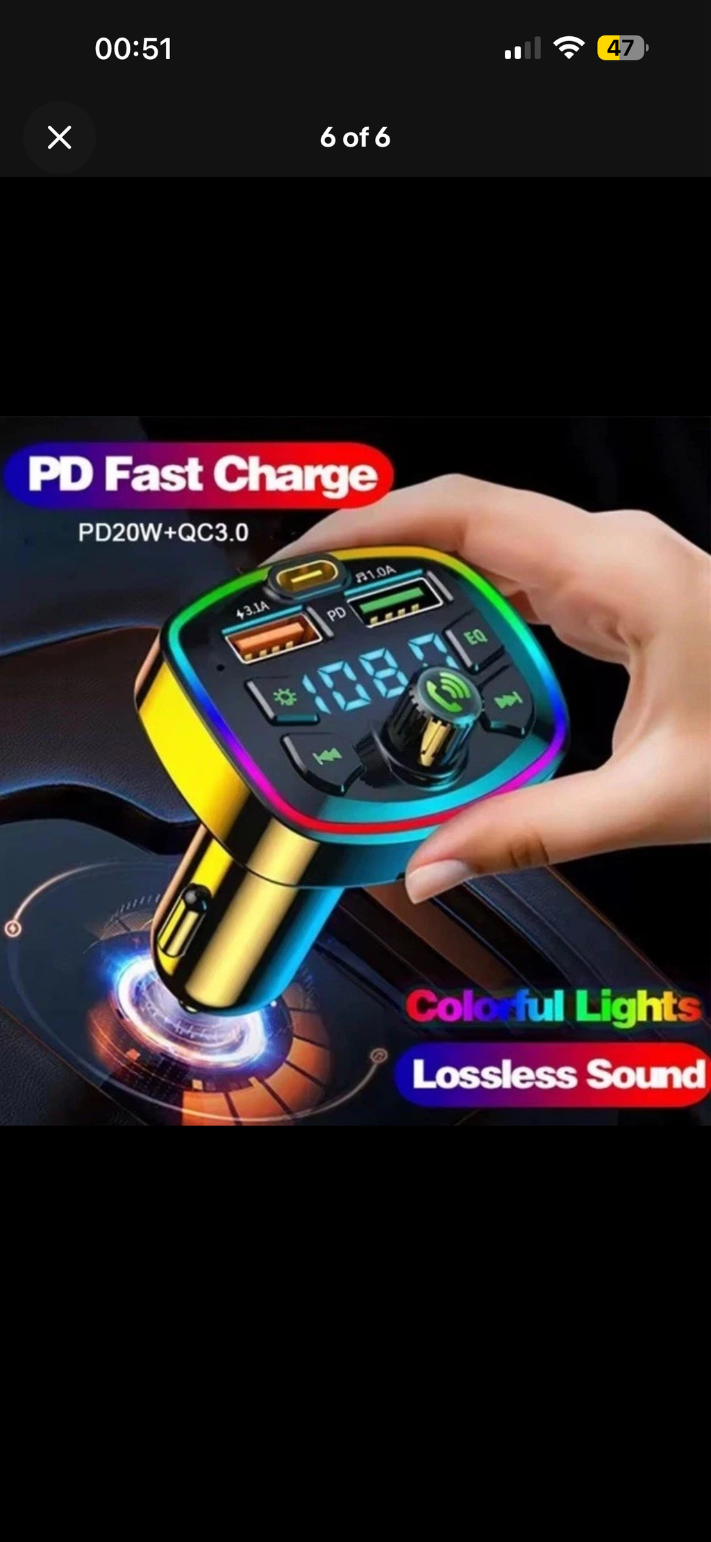 Bluetooth FM Transmitter for Car – Wireless Car Radio Adapter with Hands-Free Calling, USB Fast Charger & Bluetooth 5.0