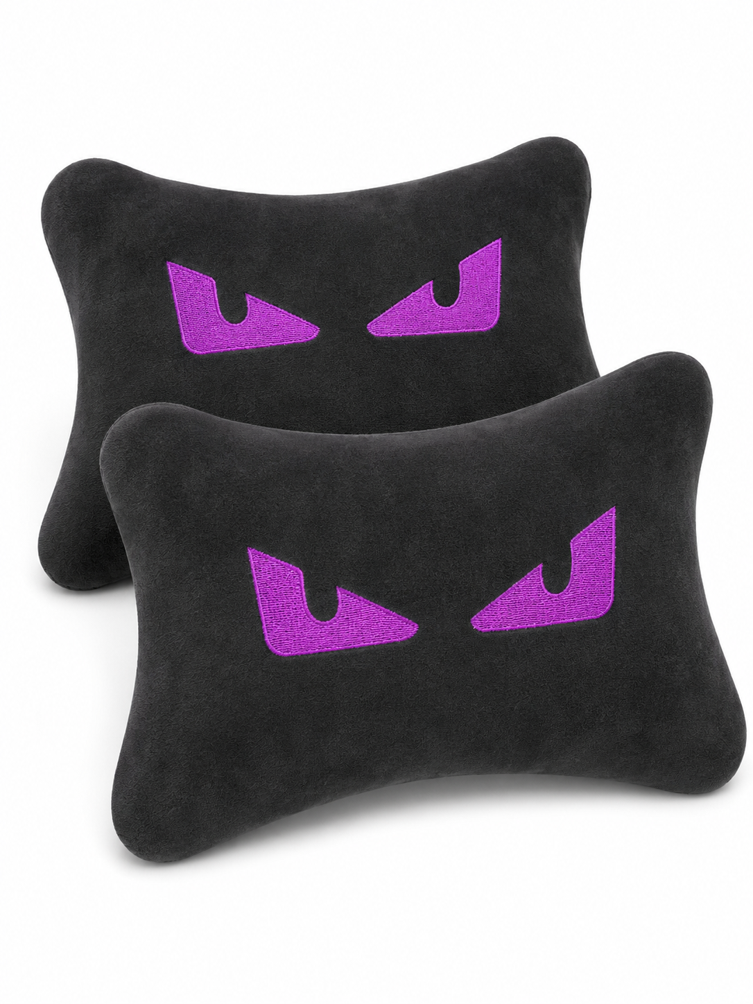 X2 Purple Suede Fendi Car Neck Pillows