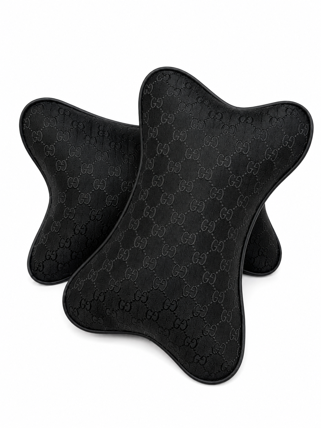 X2 Black Gucci Car Neck Pillows