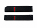 Black Gucci X2 Seatbelt Straps