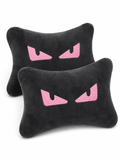 X2 Pink Suede Fendi Car Neck Pillows