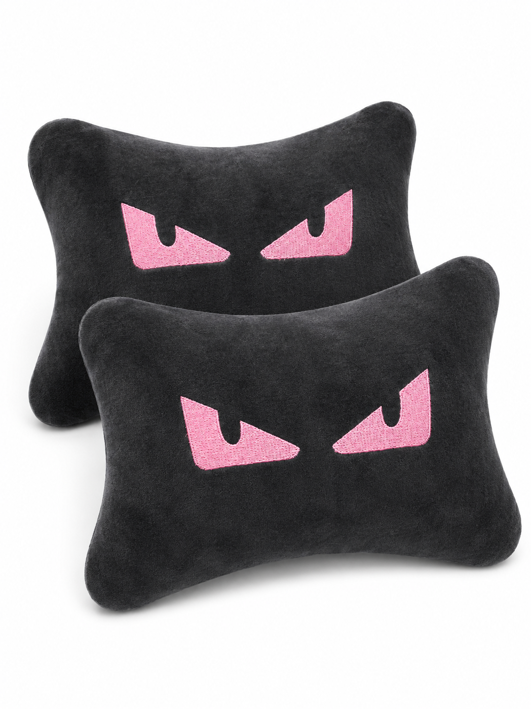 X2 Pink Suede Fendi Car Neck Pillows