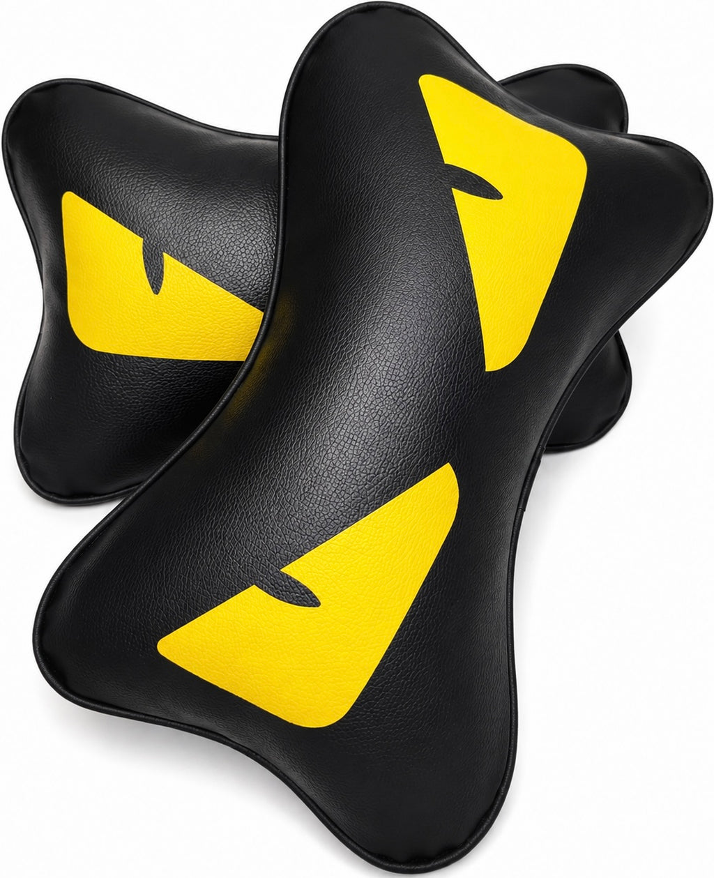 X2 Yellow Devil Eye FENDl Car Neck Designer Pillows