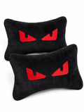 X2 Red Suede Fendi Car Neck Pillows