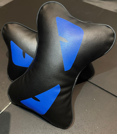 X2 Blue Devil Eye FENDl Car Neck Designer Pillows