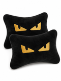 X2 Gold Suede Fendi Car Neck Pillows