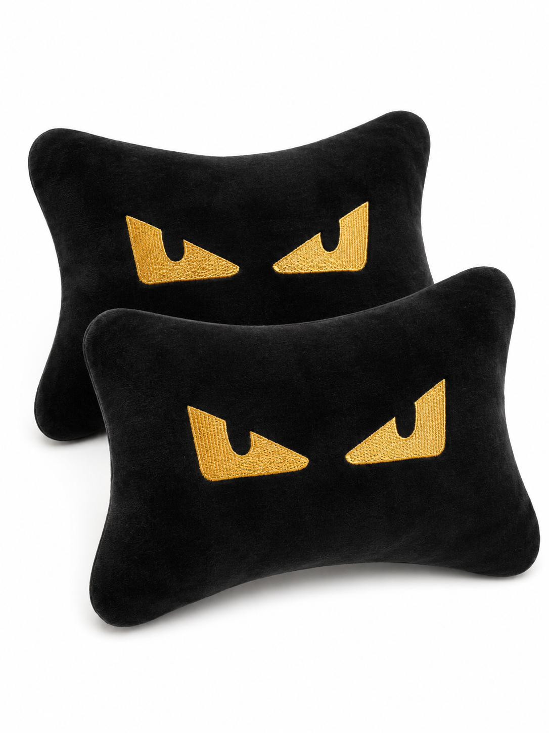 X2 Gold Suede Fendi Car Neck Pillows