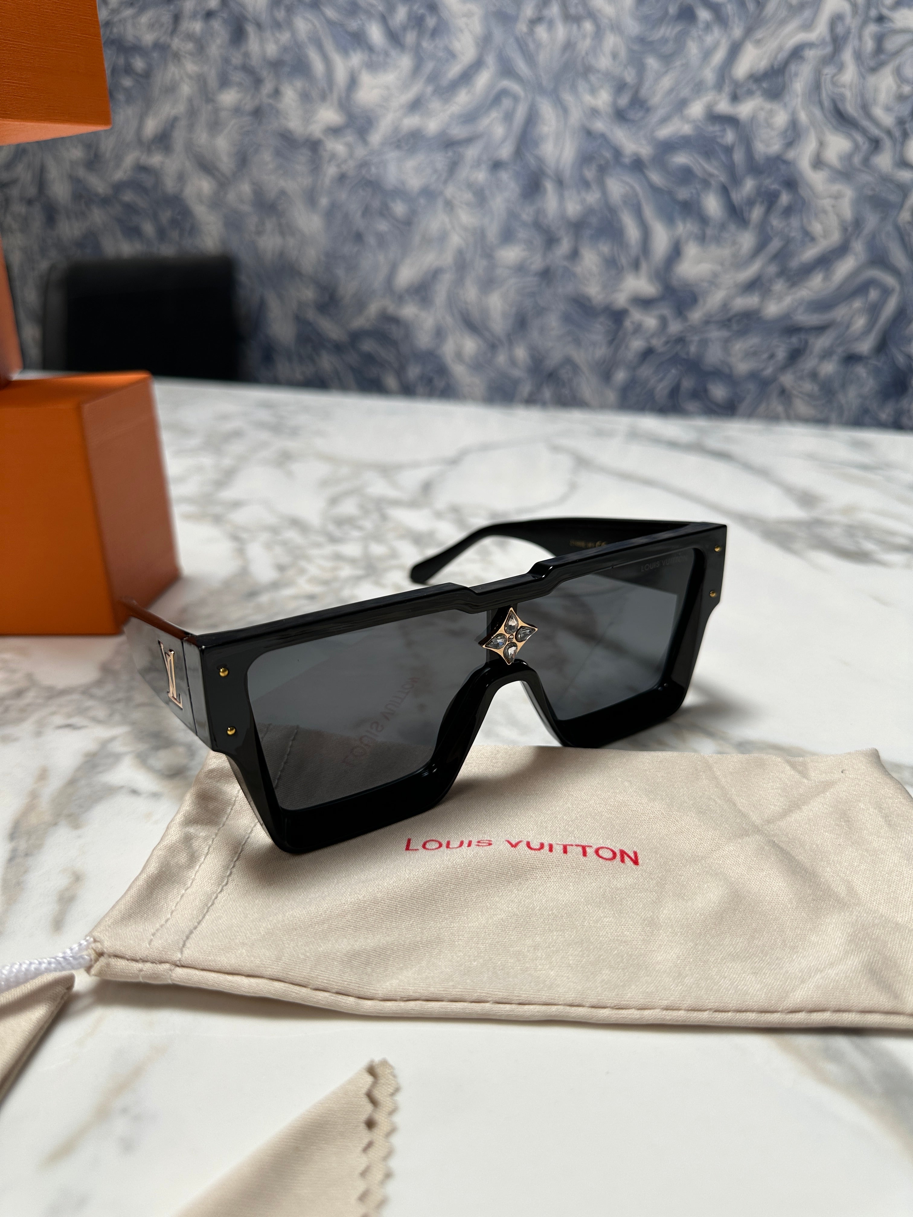 Black LV Cyclone Sunglasses