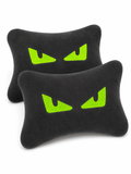 X2 Green Suede Fendi Car Neck Pillows
