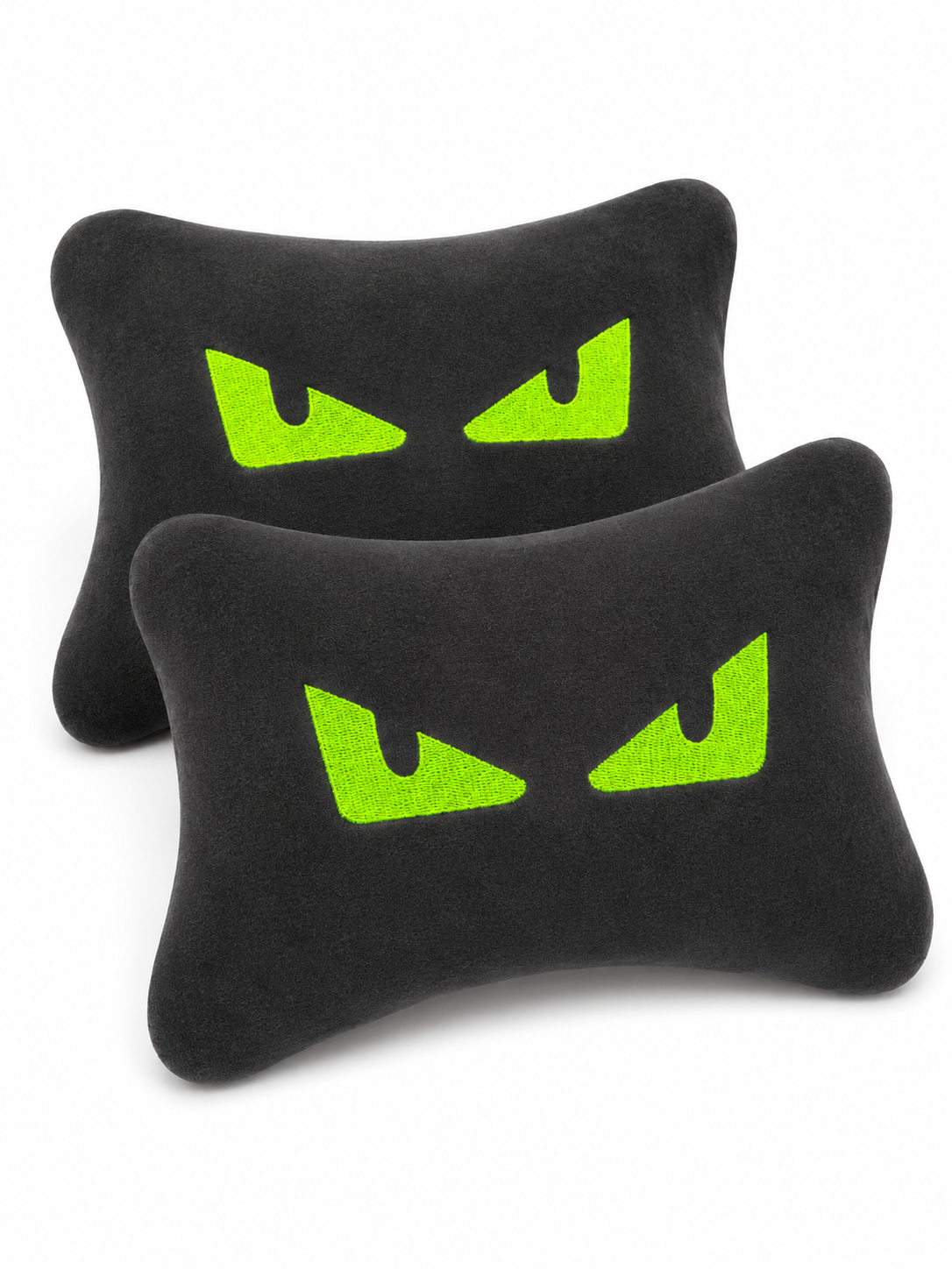X2 Green Suede Fendi Car Neck Pillows
