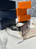 Black & Silver LV Cyclone Sunglasses