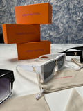 White  LV Cyclone Sunglasses
